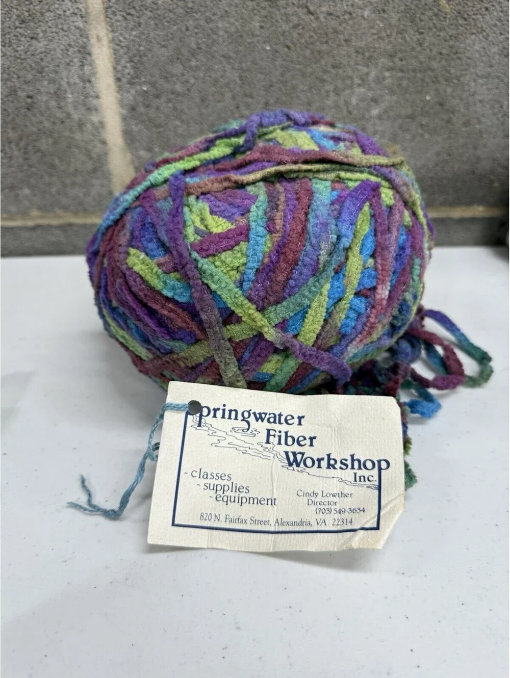 Springwater Fiber Workshop Inc Hand Dyed Chenille Tape 17oz One Skein Multicolor